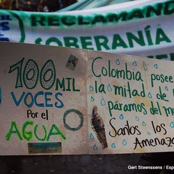 Plantón 100mil voces por el Agua, Bogotá